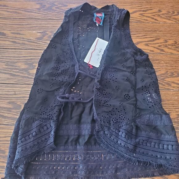 NWT Johnny Was black Tassel squash blossom